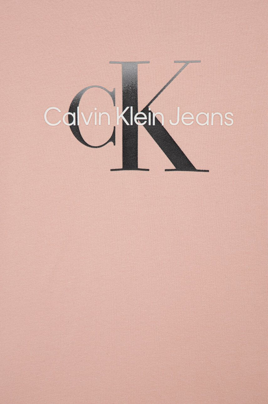 Calvin Klein Jeans Детска тениска в бежово с апликация - Pepit.bg