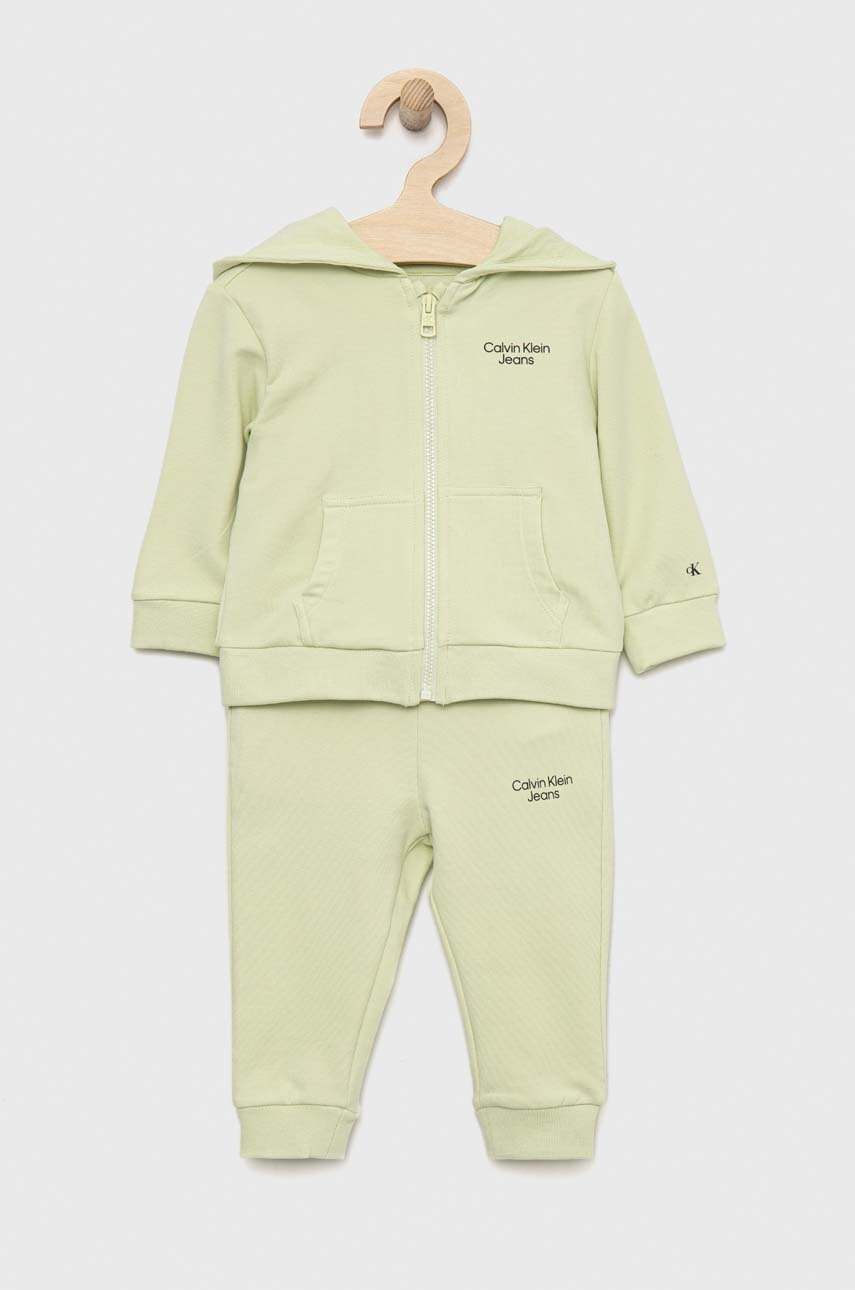 Calvin Klein Jeans Детски анцуг в зелено - Pepit.bg