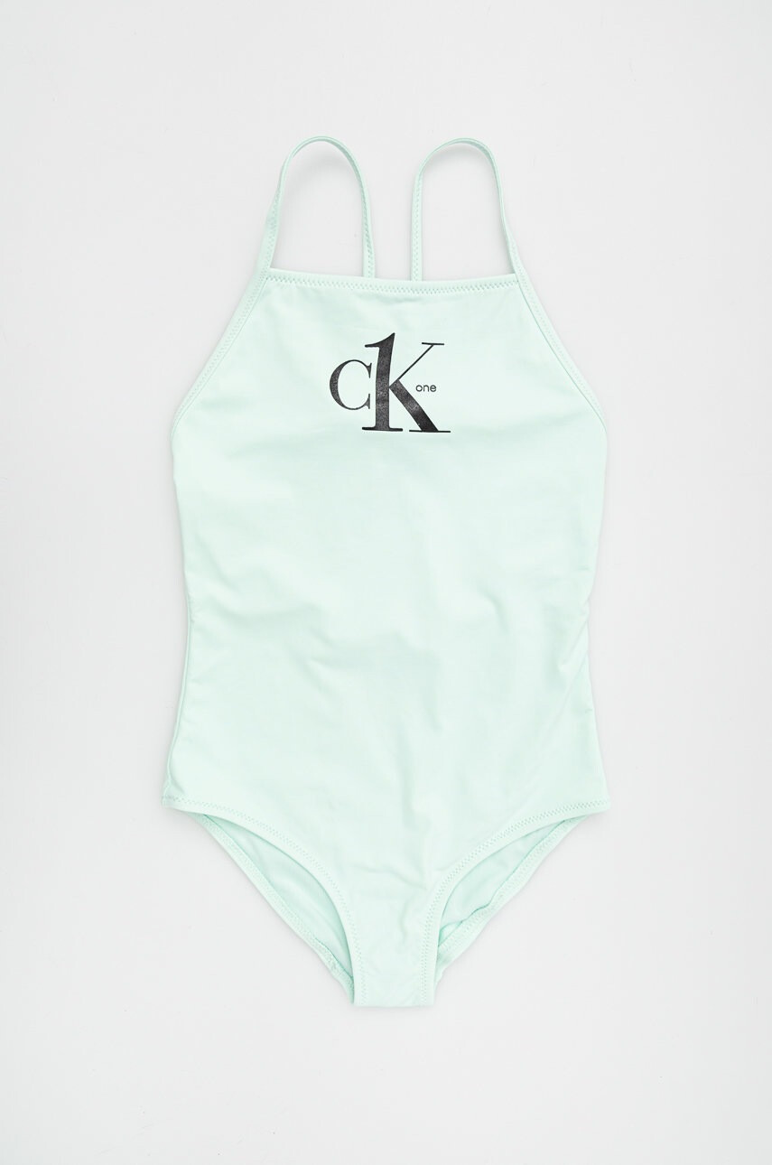 Calvin Klein Jeans Детски бански костюм в зелено - Pepit.bg