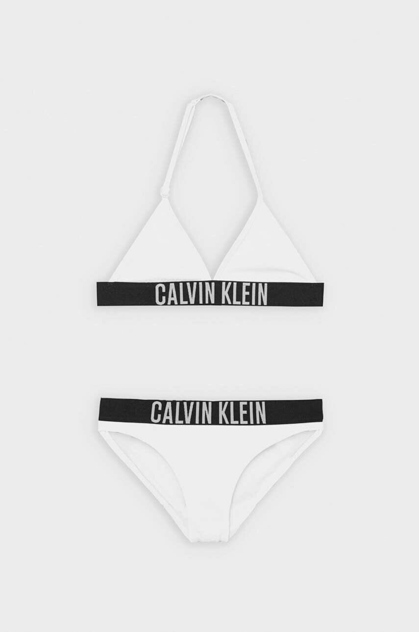 Calvin Klein Jeans Детски бански от две части в бяло - Pepit.bg