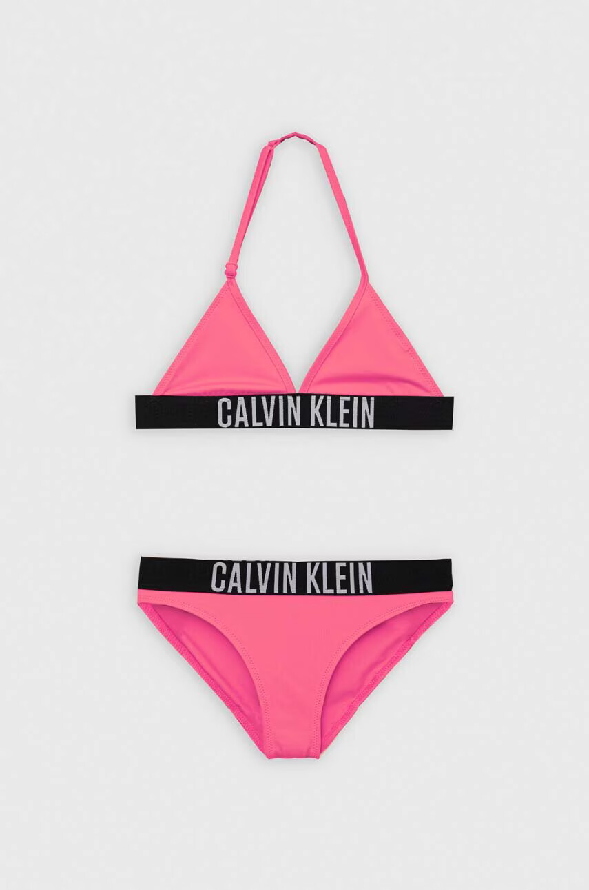 Calvin Klein Jeans Детски бански от две части в розово - Pepit.bg