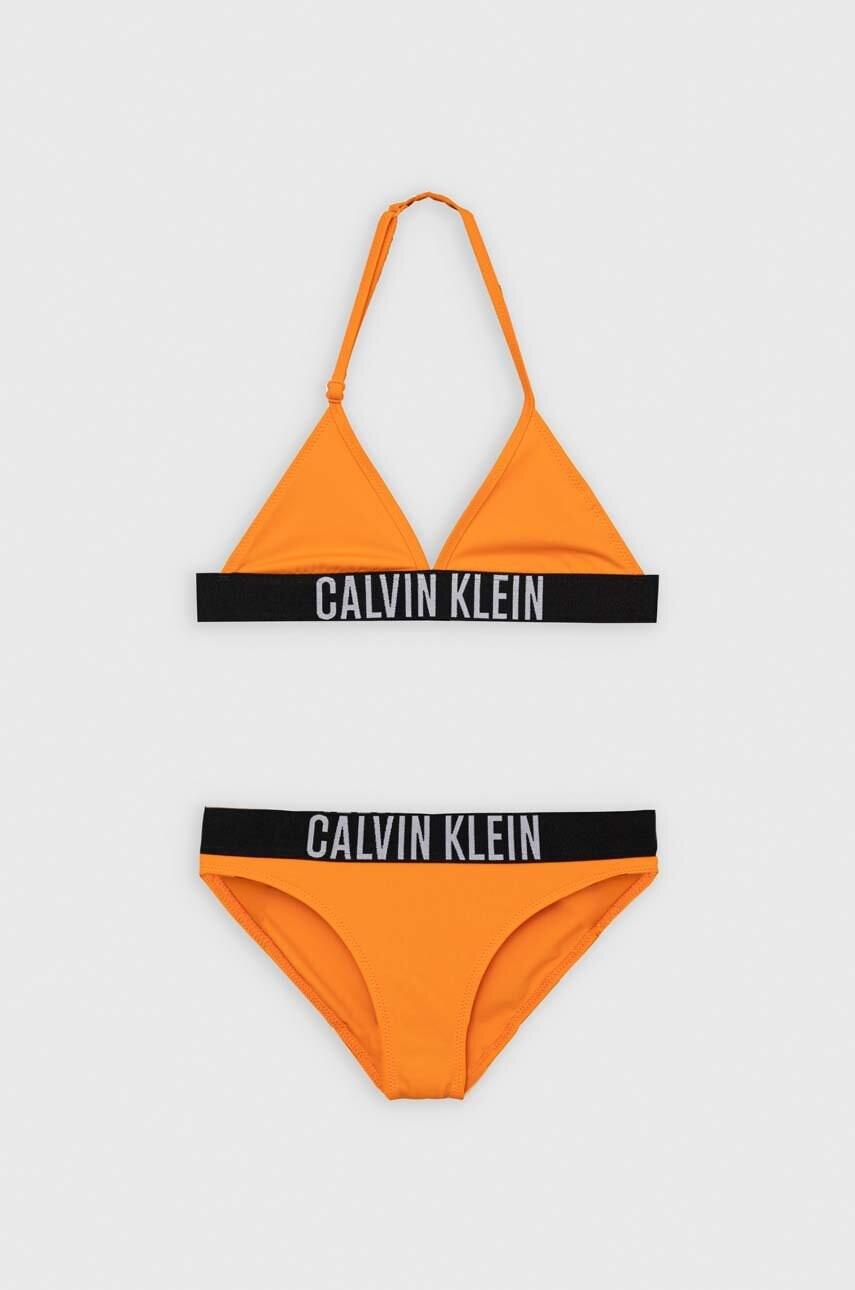 Calvin Klein Jeans Детски бански от две части в оранжево - Pepit.bg