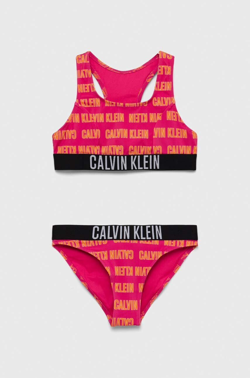 Calvin Klein Jeans Детски бански от две части в розово - Pepit.bg