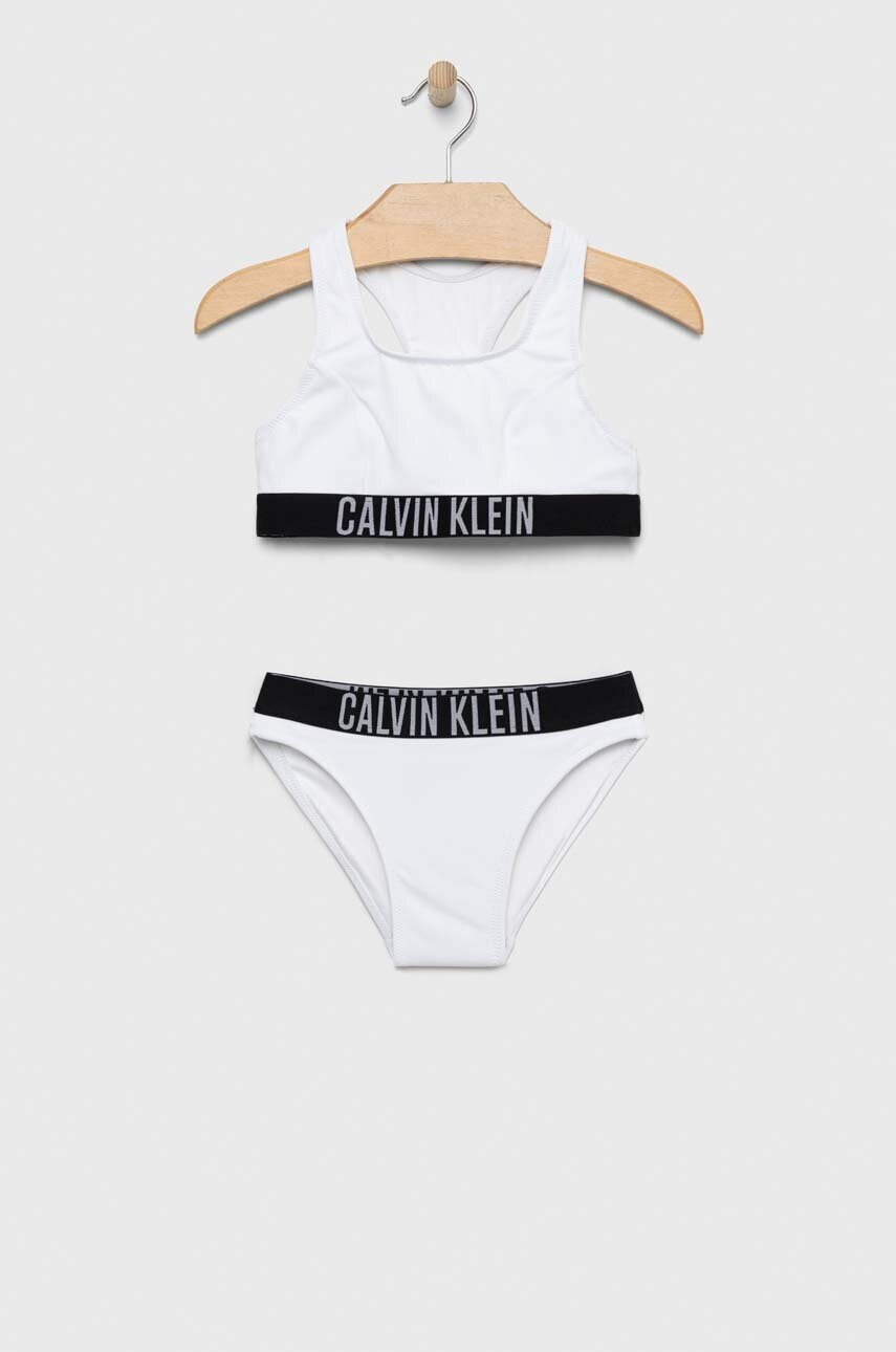 Calvin Klein Jeans Детски бански от две части в бяло - Pepit.bg