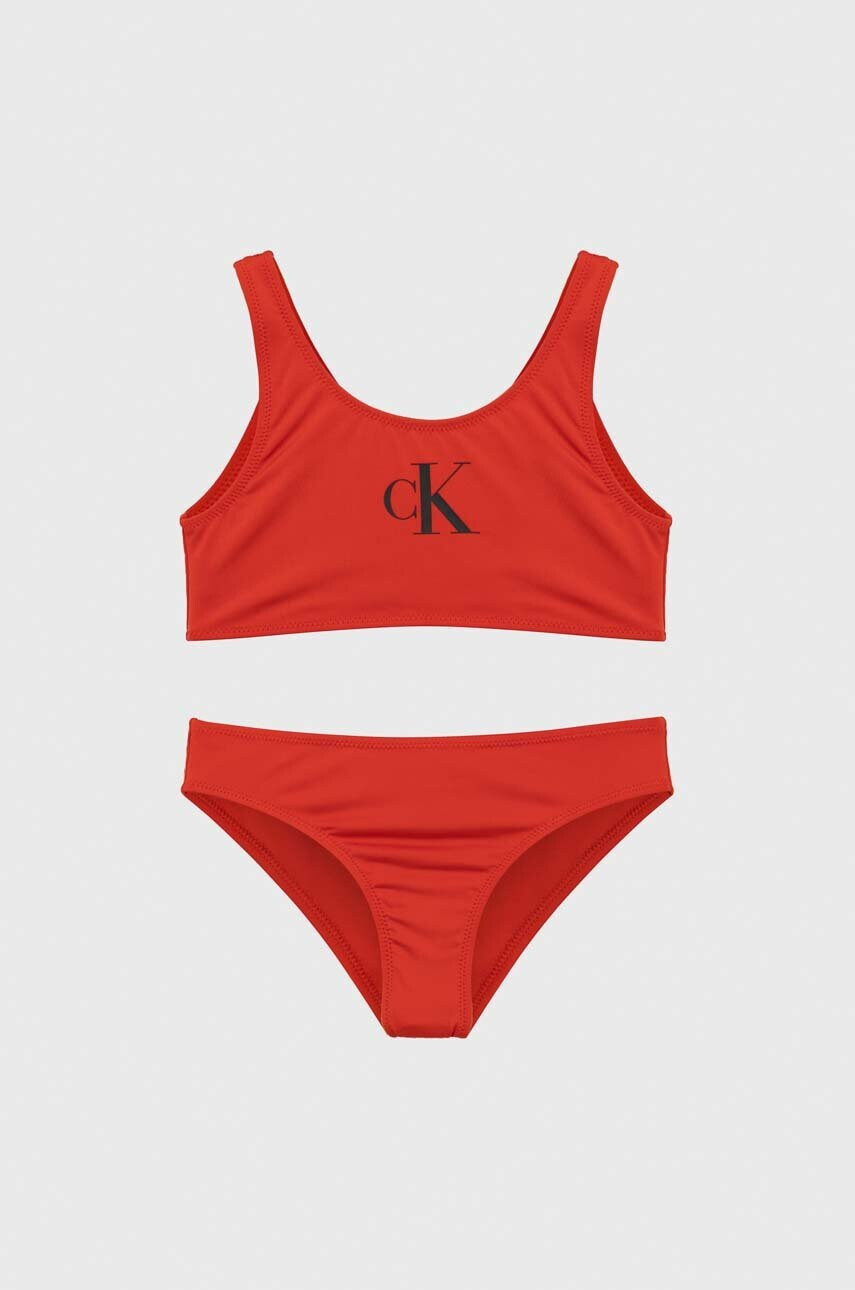 Calvin Klein Jeans Детски бански от две части в червено - Pepit.bg