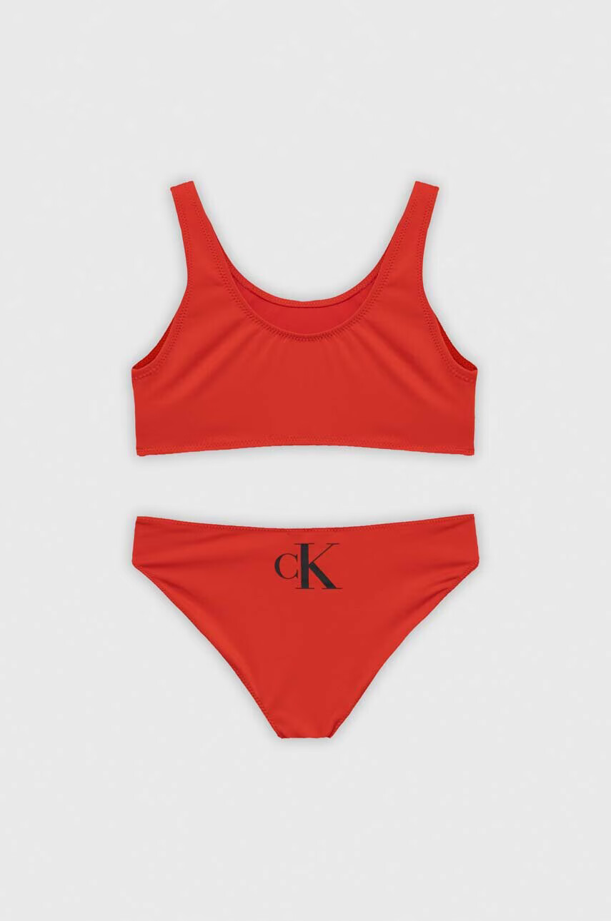 Calvin Klein Jeans Детски бански от две части в червено - Pepit.bg