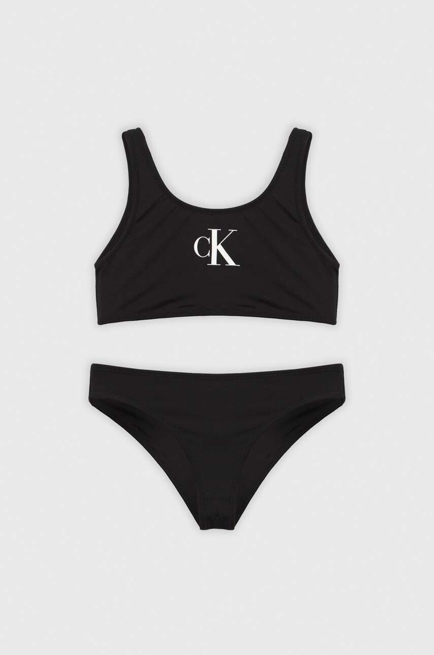Calvin Klein Jeans Детски бански от две части в черно - Pepit.bg
