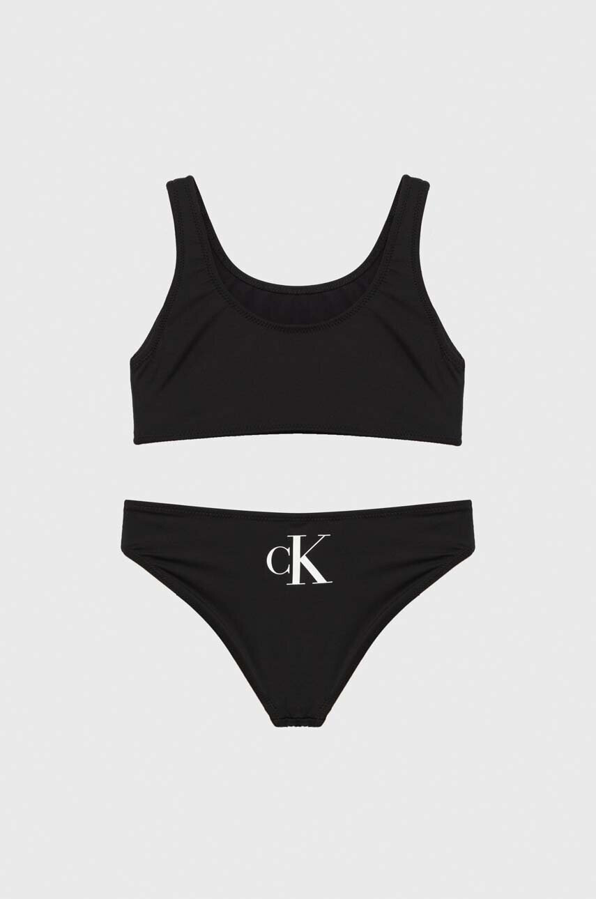Calvin Klein Jeans Детски бански от две части в черно - Pepit.bg