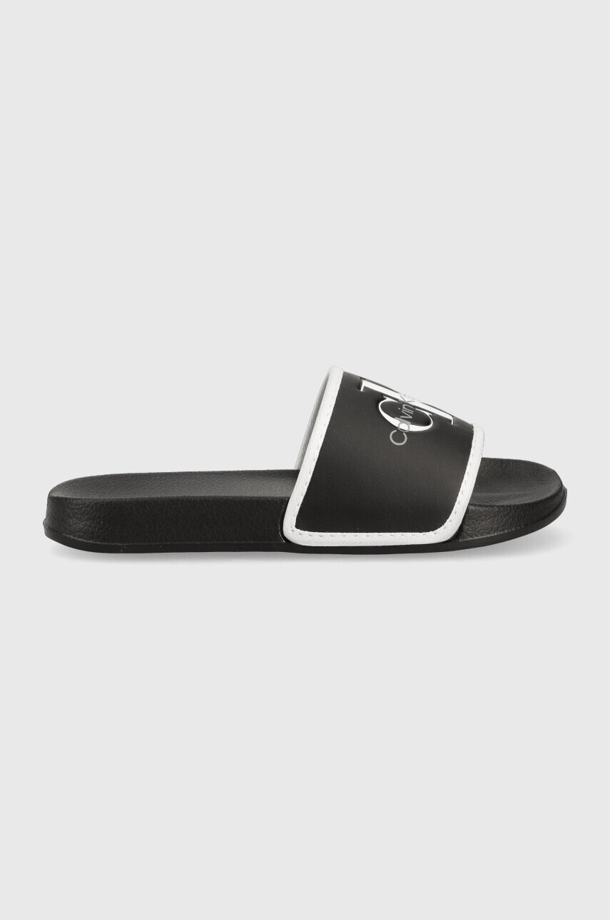 Calvin Klein Jeans Детски чехли в черно - Pepit.bg