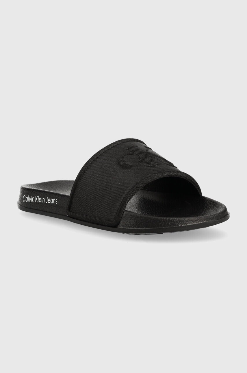 Calvin Klein Jeans Детски чехли в черно - Pepit.bg