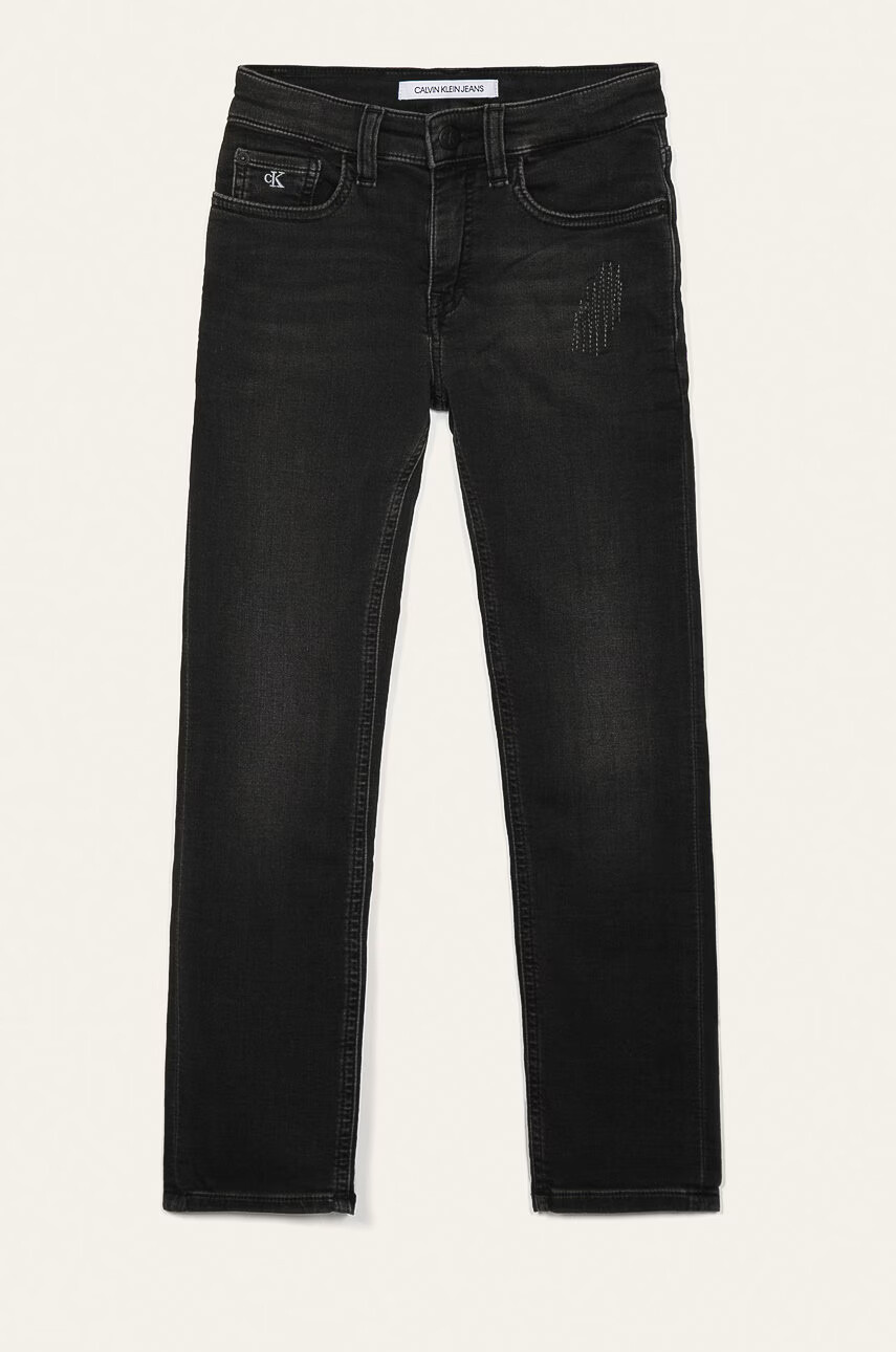 Calvin Klein Jeans Детски дънки Wash Black 116-176 cm - Pepit.bg