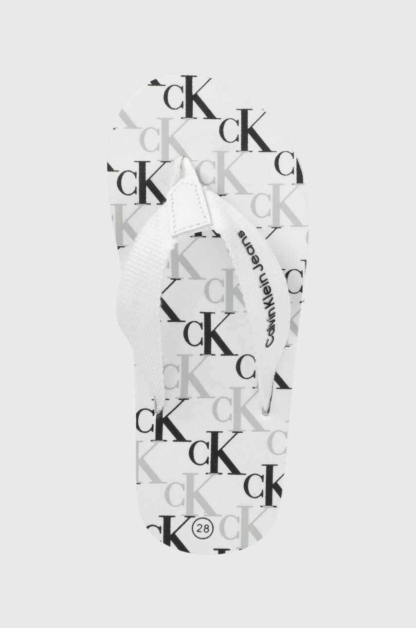 Calvin Klein Jeans Детски джапанки в бяло - Pepit.bg