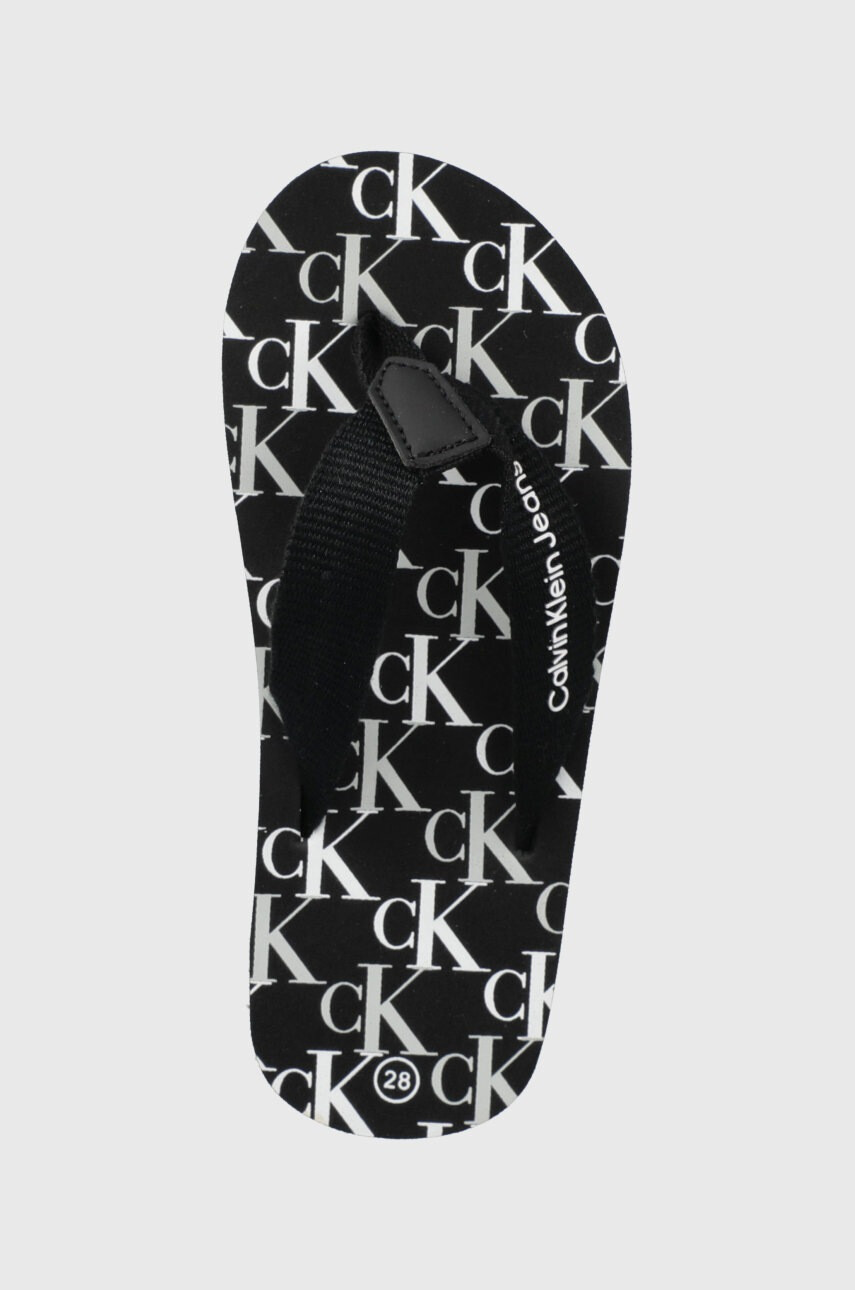 Calvin Klein Jeans Детски джапанки в черно - Pepit.bg