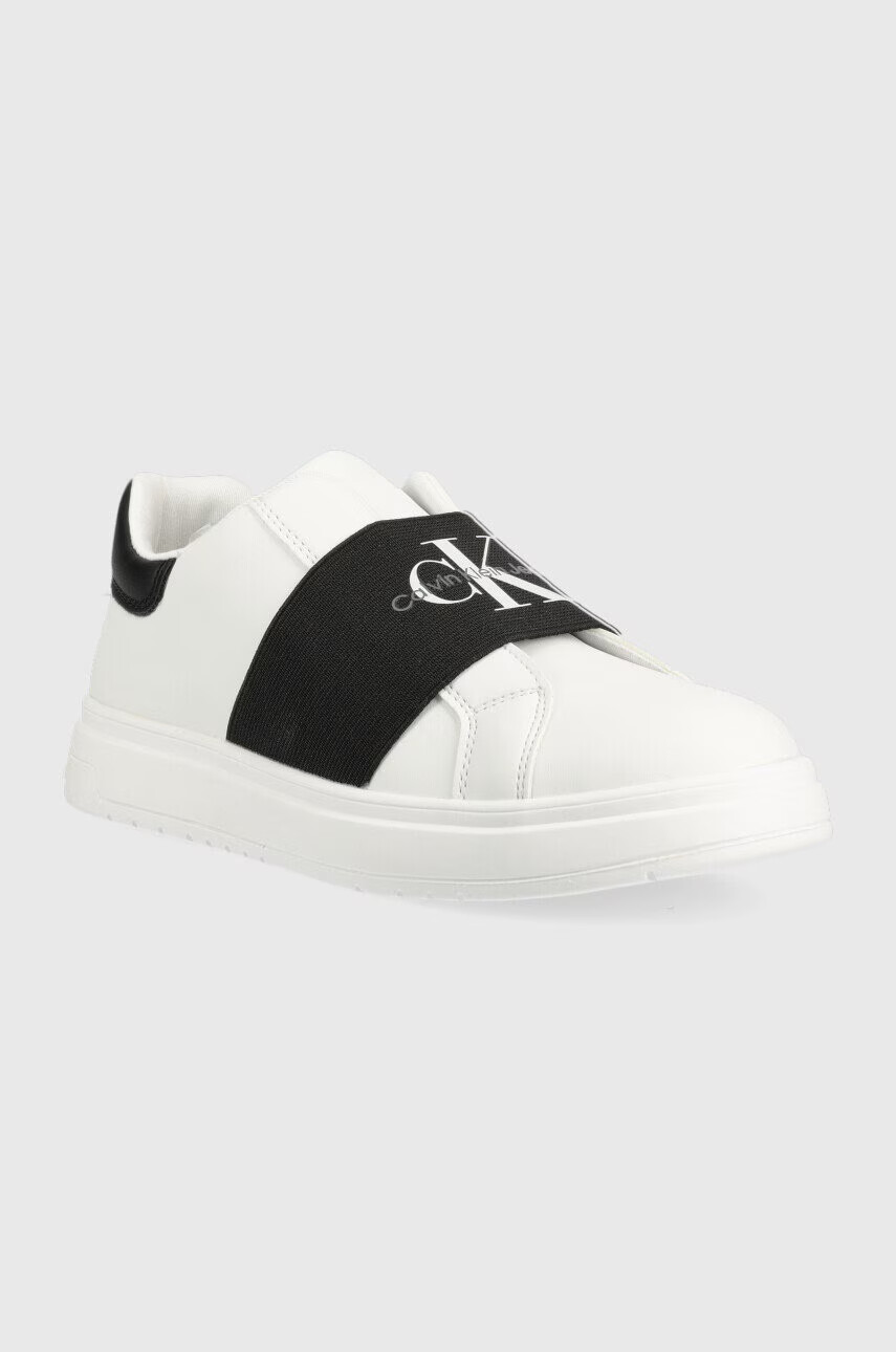 Calvin Klein Jeans Детски маратонки в бяло - Pepit.bg