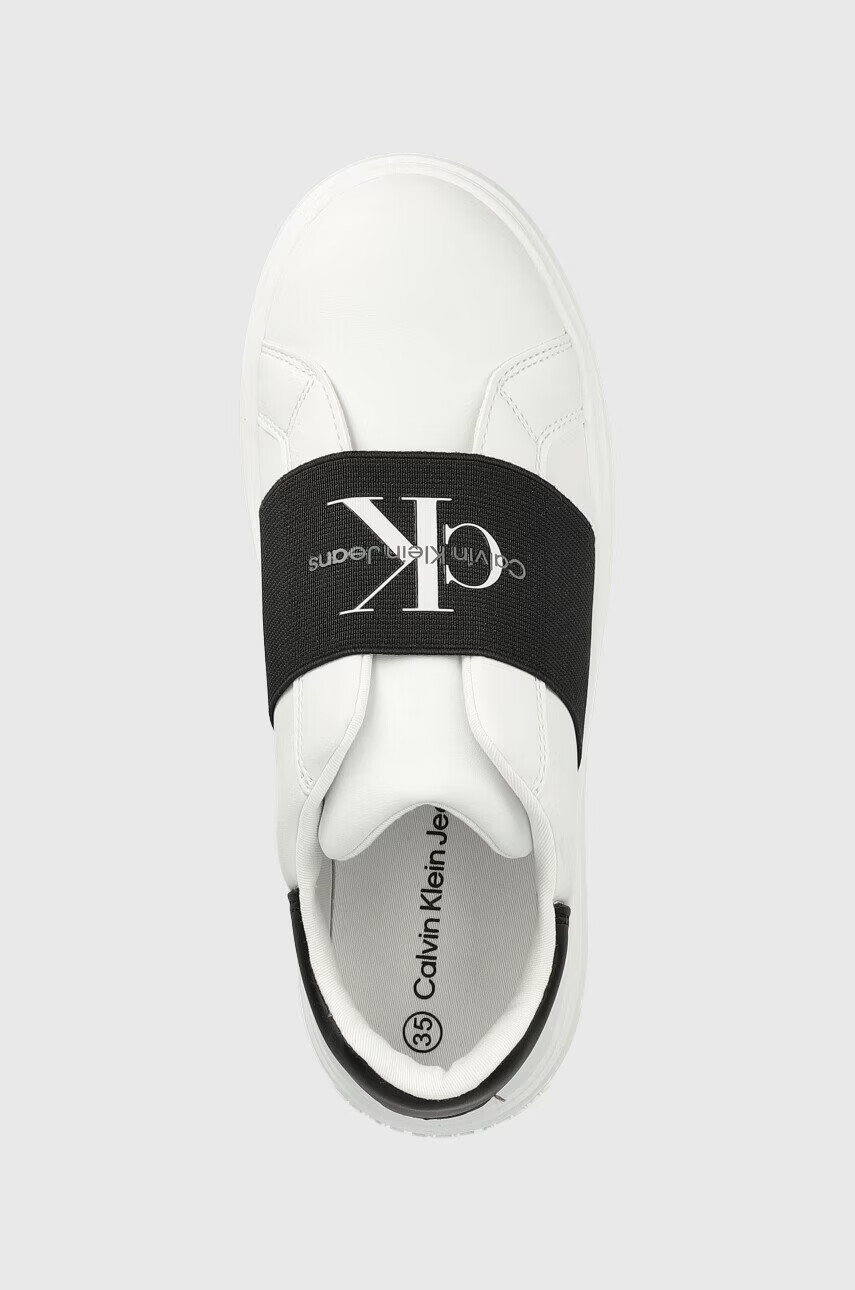 Calvin Klein Jeans Детски маратонки в бяло - Pepit.bg