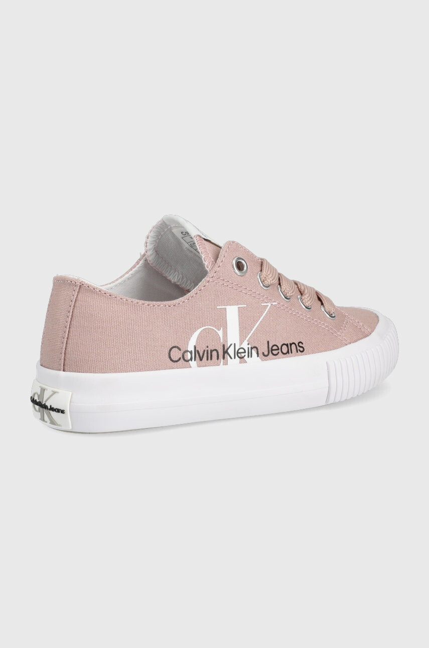 Calvin Klein Jeans Детски ниски кецове в розово - Pepit.bg