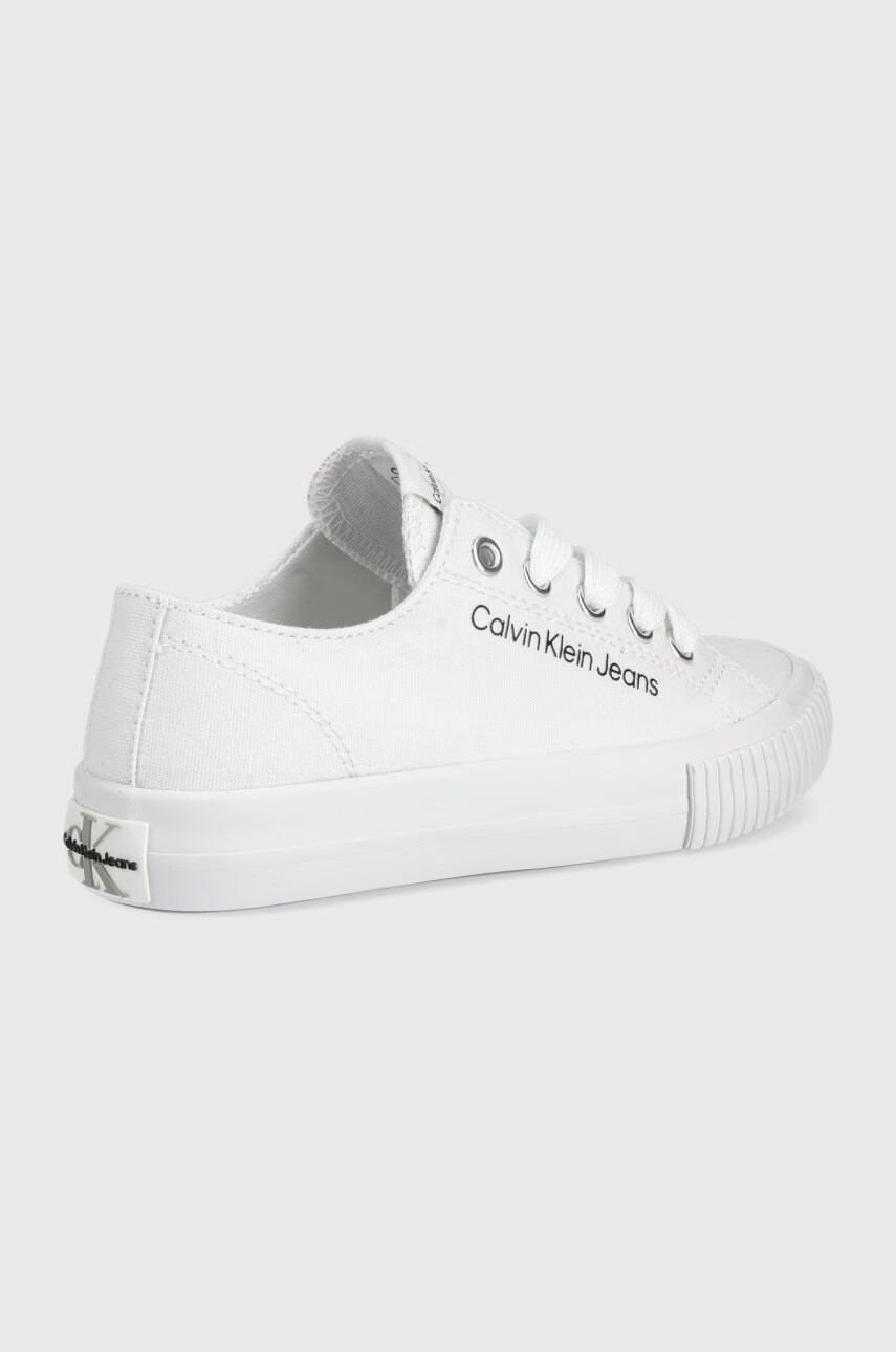 Calvin Klein Jeans Детски ниски кецове в бяло - Pepit.bg