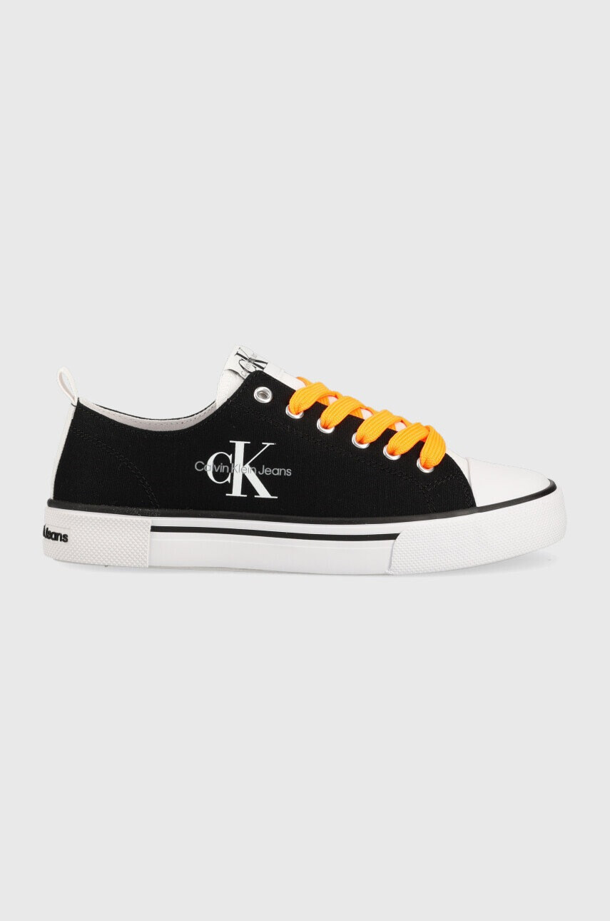 Calvin Klein Jeans Детски ниски кецове в черно - Pepit.bg