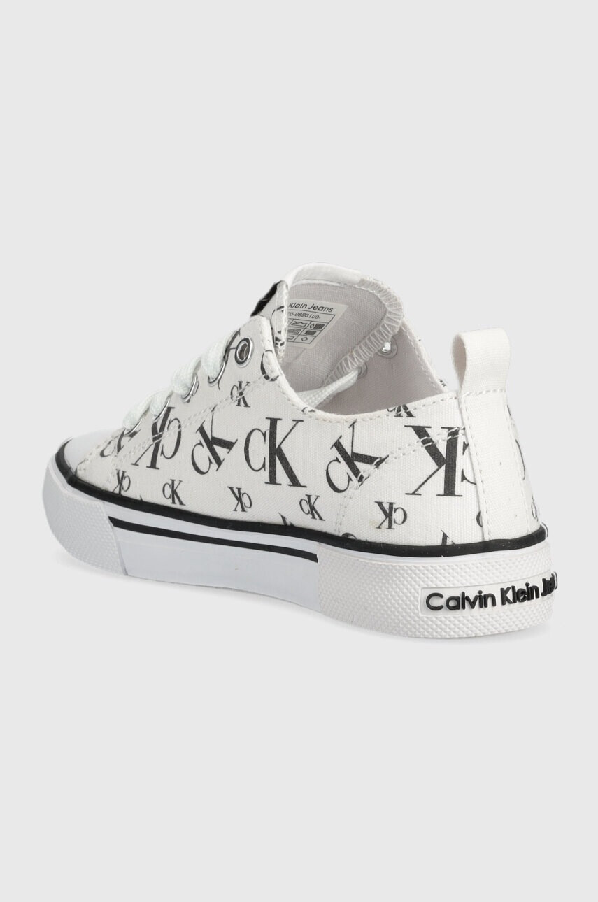 Calvin Klein Jeans Детски ниски кецове в бяло - Pepit.bg