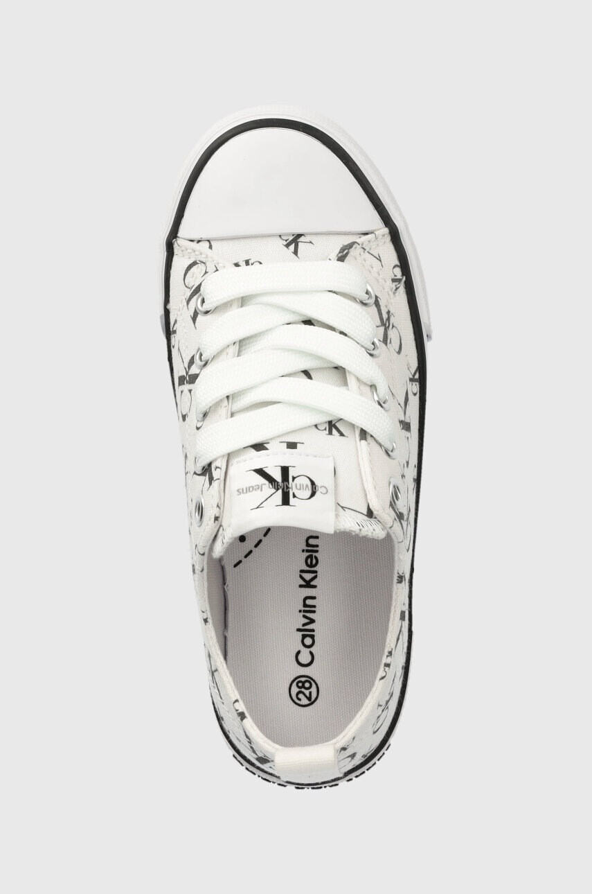 Calvin Klein Jeans Детски ниски кецове в бяло - Pepit.bg