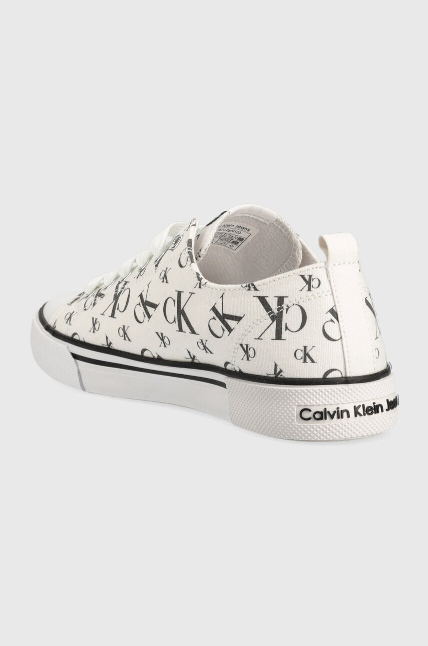 Calvin Klein Jeans Детски ниски кецове в бяло - Pepit.bg