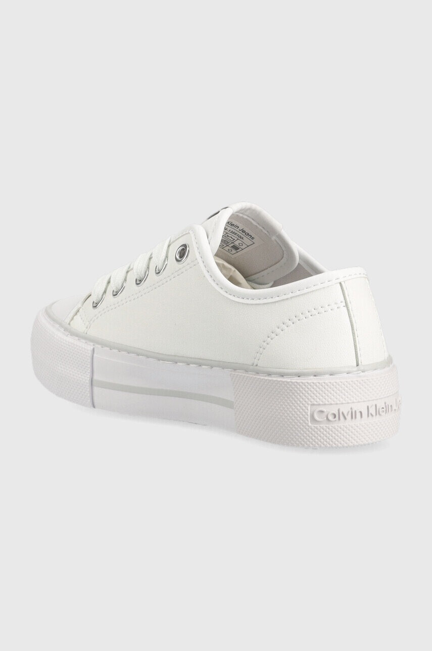 Calvin Klein Jeans Детски ниски кецове в бяло - Pepit.bg