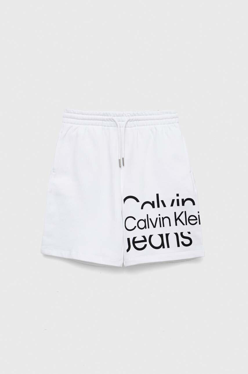 Calvin Klein Jeans Детски памучен къс панталон - Pepit.bg