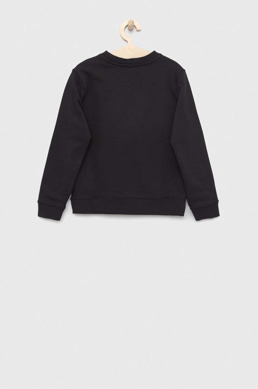 Calvin Klein Jeans Детски памучен суичър в черно с принт - Pepit.bg