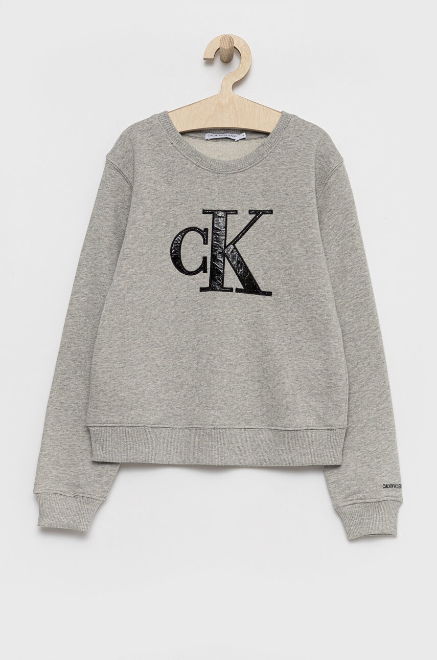 Calvin Klein Jeans Детски памучен суичър - Pepit.bg