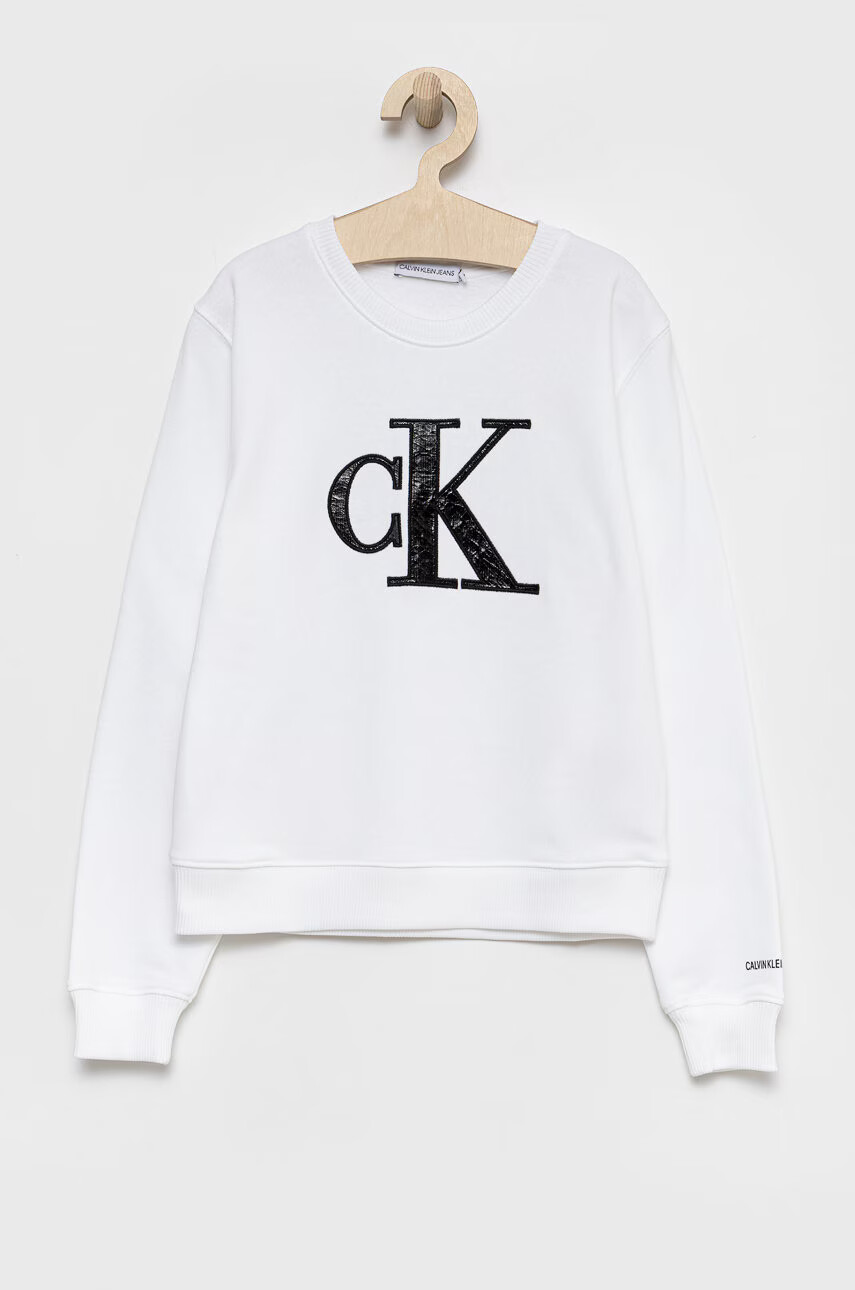 Calvin Klein Jeans Детски памучен суичър - Pepit.bg