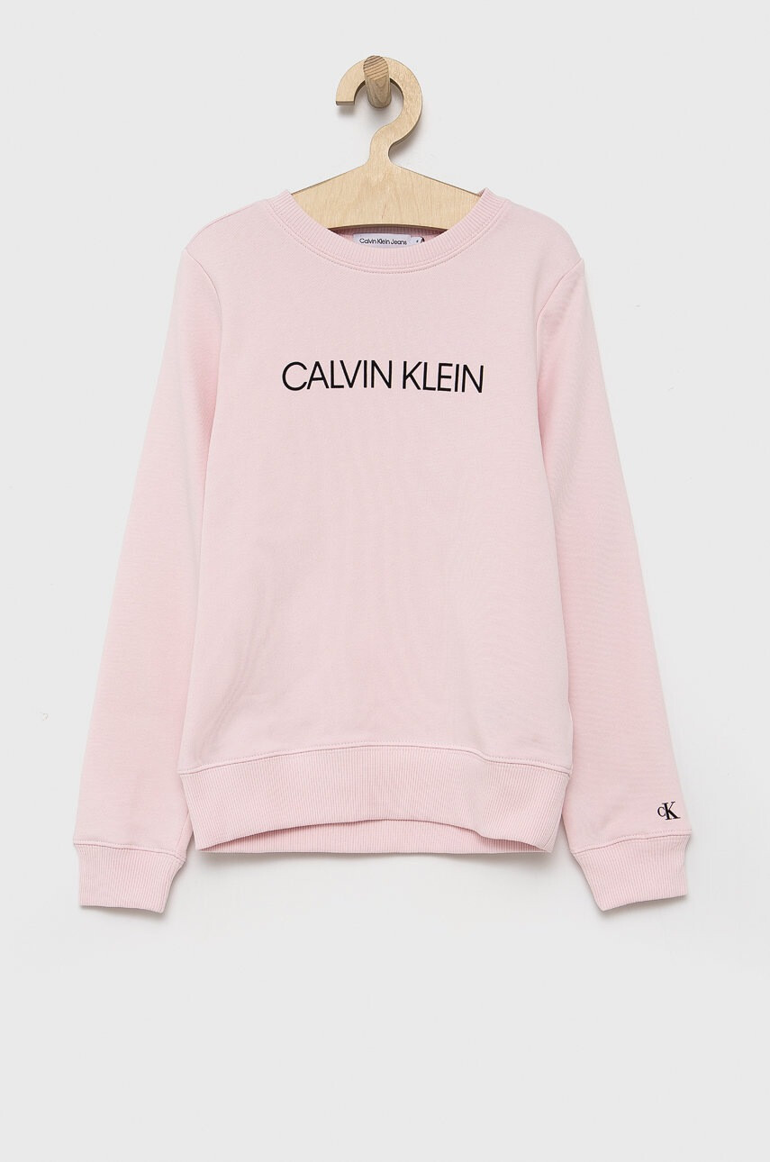 Calvin Klein Jeans Детски памучен суичър - Pepit.bg