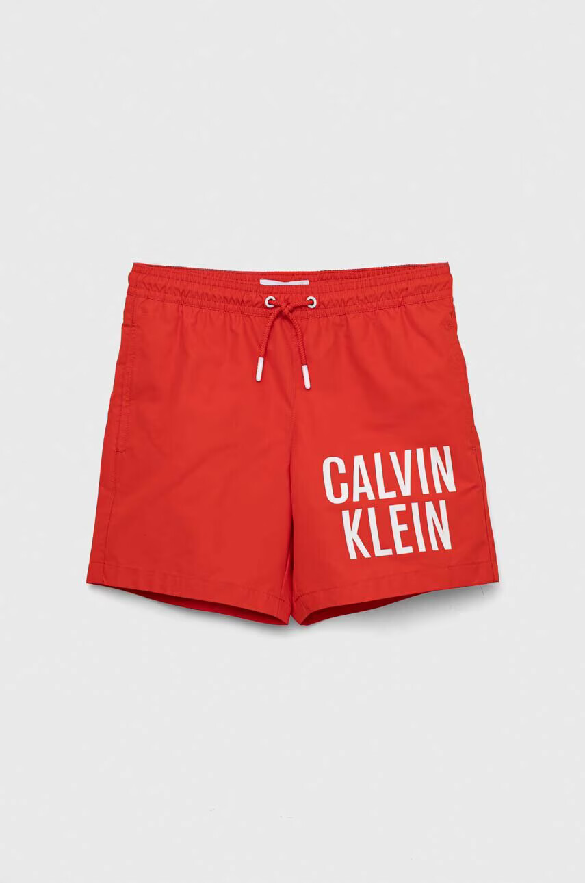 Calvin Klein Jeans Детски плувни шорти в бордо - Pepit.bg