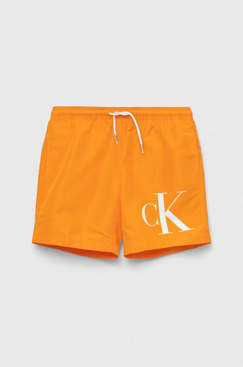 Calvin Klein Jeans Детски плувни шорти в оранжево - Pepit.bg