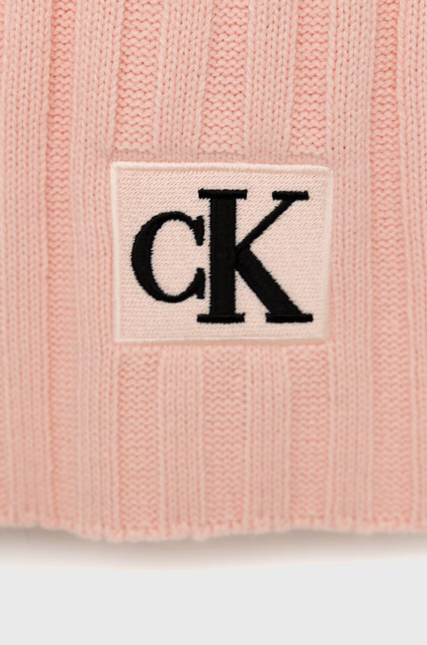 Calvin Klein Jeans Детски шал в розово с изчистен дизайн - Pepit.bg