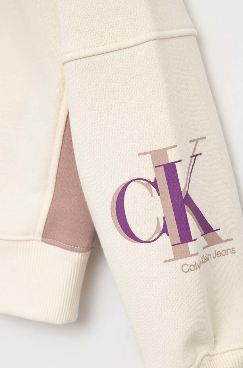Calvin Klein Jeans Детски суичър в лилаво с принт - Pepit.bg