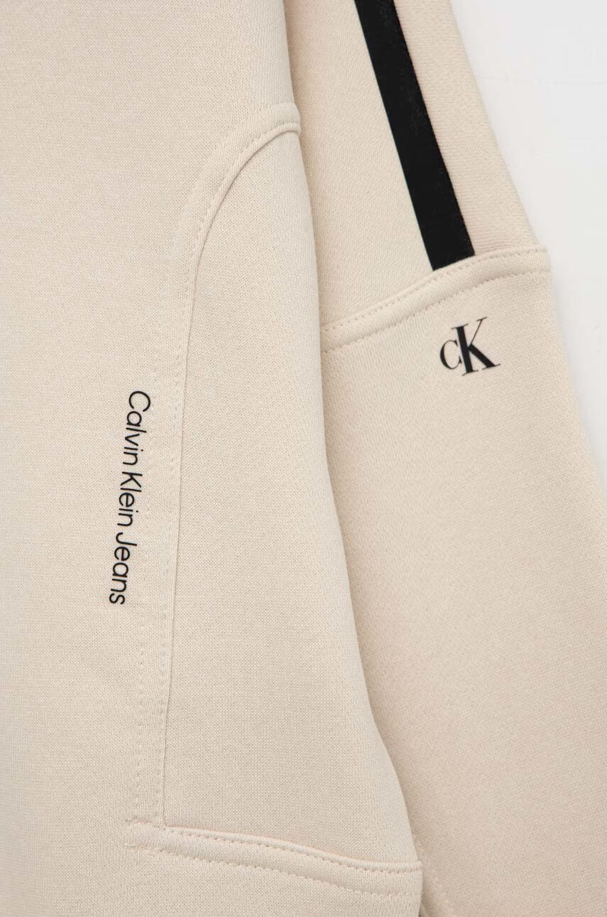 Calvin Klein Jeans Детски суичър в бежово с апликация - Pepit.bg