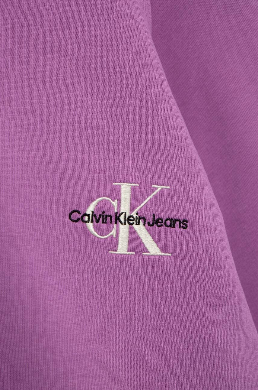 Calvin Klein Jeans Детски суичър в черно с качулка с принт - Pepit.bg