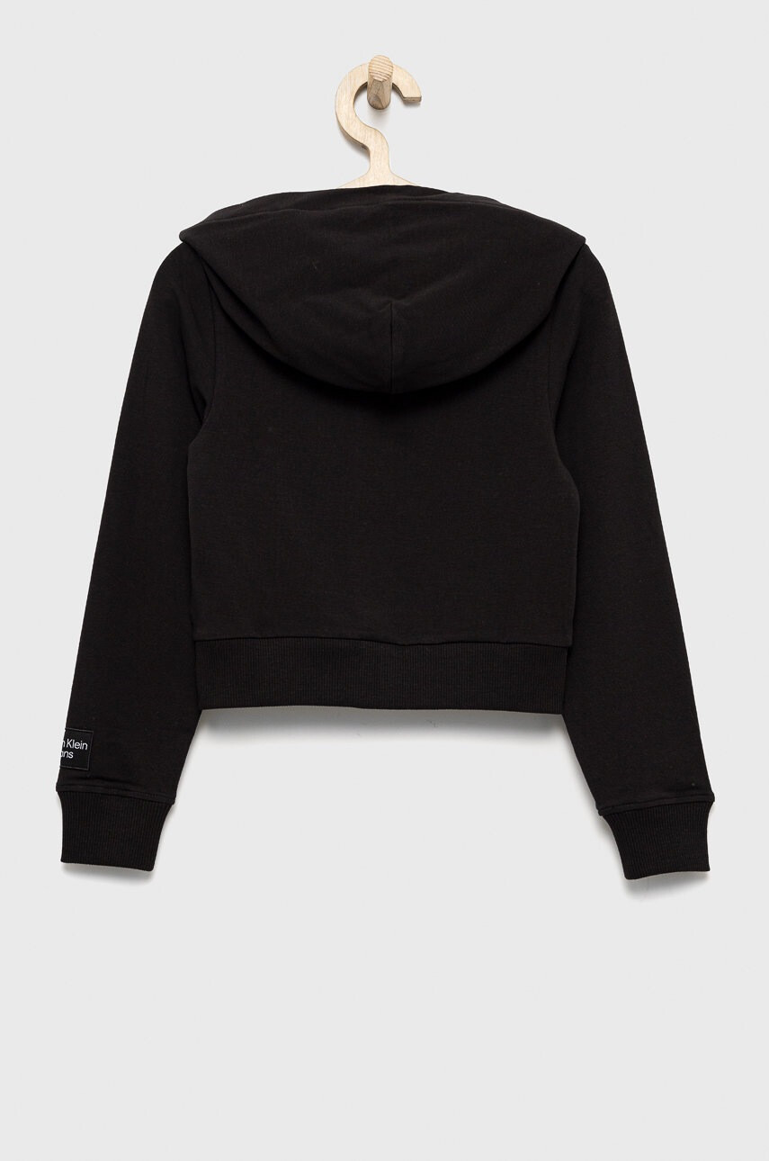 Calvin Klein Jeans Детски суичър в черно с апликация - Pepit.bg