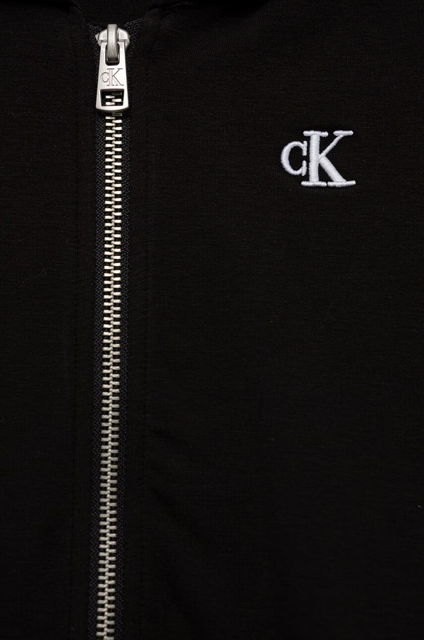 Calvin Klein Jeans Детски суичър в черно с апликация - Pepit.bg