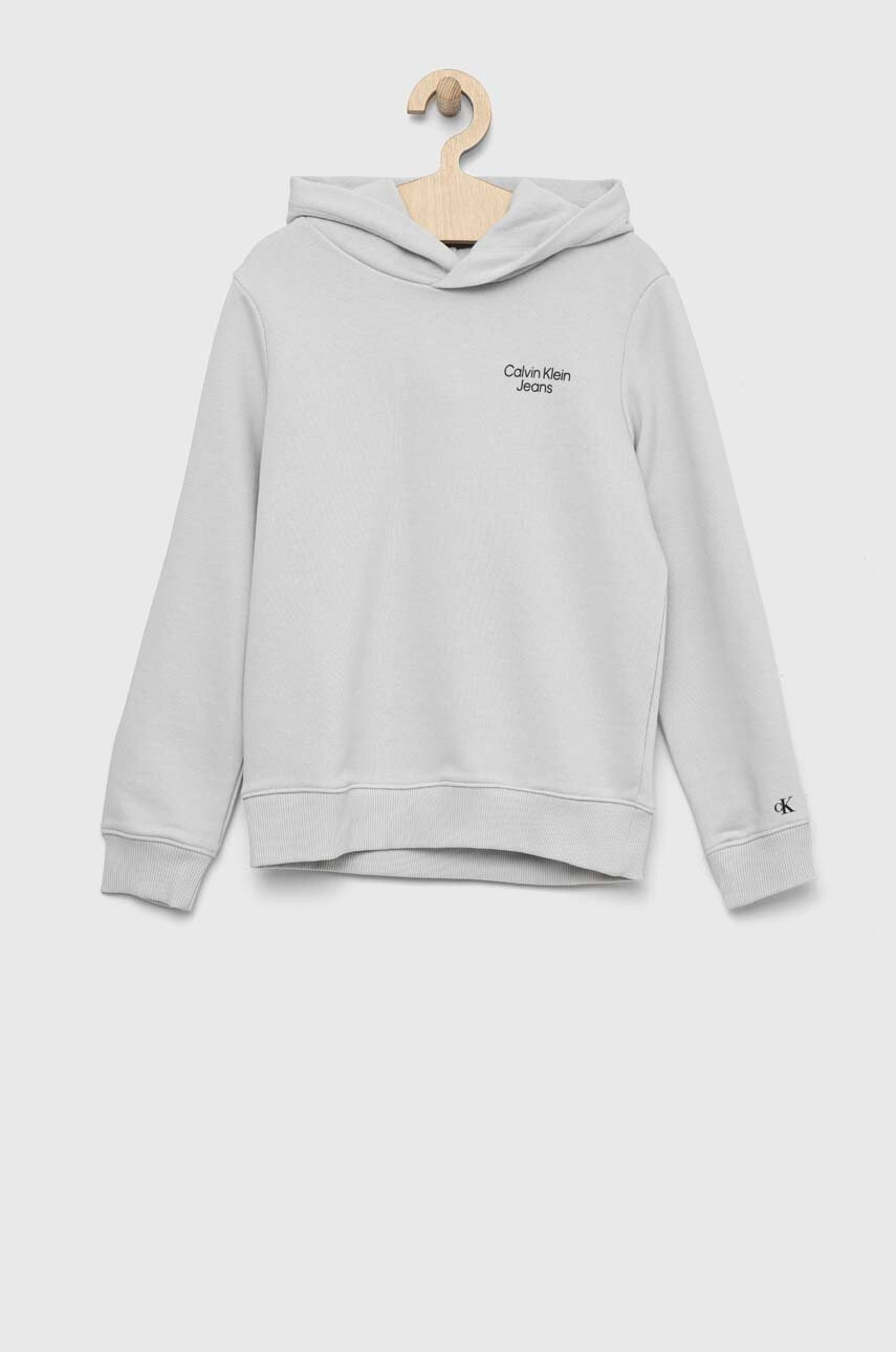Calvin Klein Jeans Детски суичър в сиво меланж на - Pepit.bg