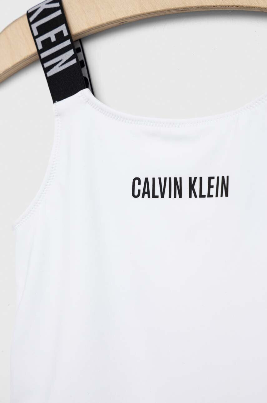 Calvin Klein Jeans Детски цял бански в бяло - Pepit.bg