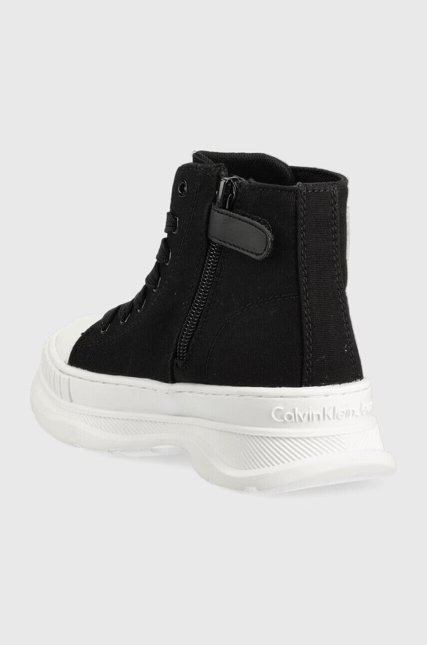 Calvin Klein Jeans Детски високи кецове в черно - Pepit.bg