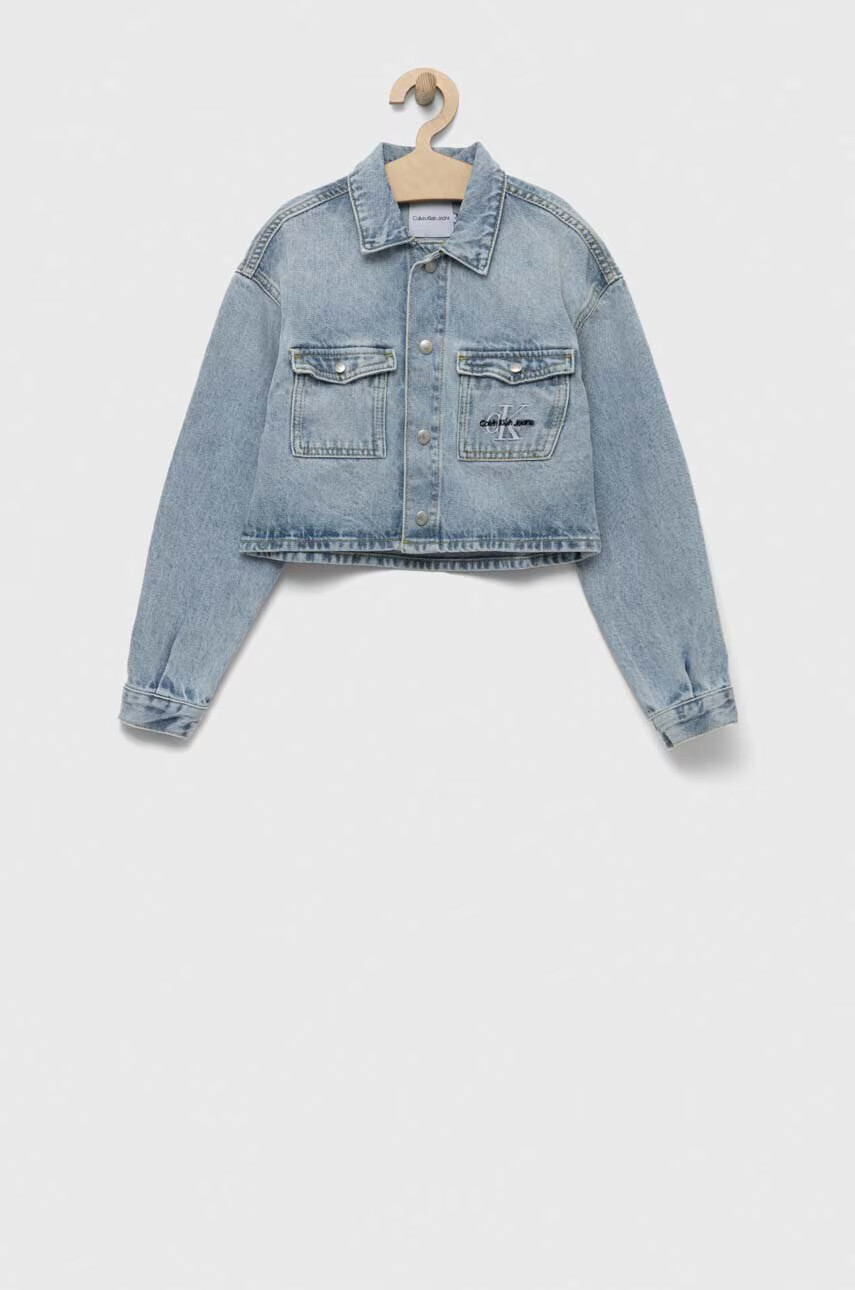 Calvin Klein Jeans Детско дънково яке в синьо - Pepit.bg