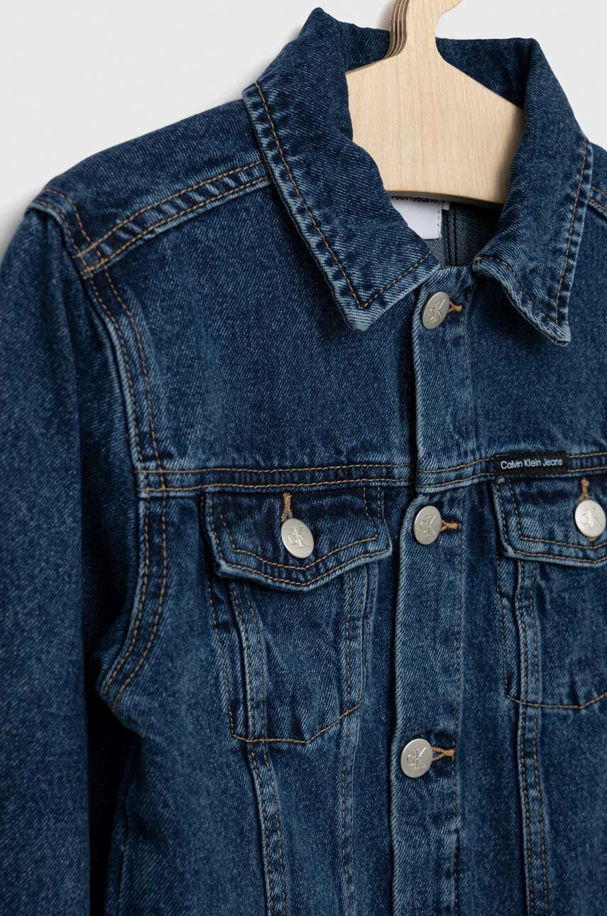 Calvin Klein Jeans Детско дънково яке в тъмносиньо - Pepit.bg