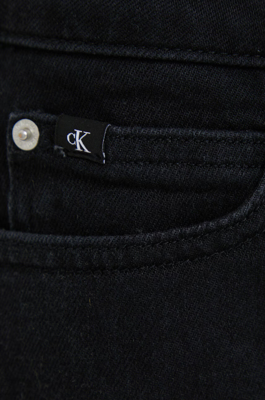Calvin Klein Jeans Дънкова пола в черно къс модел със стандартна кройка - Pepit.bg