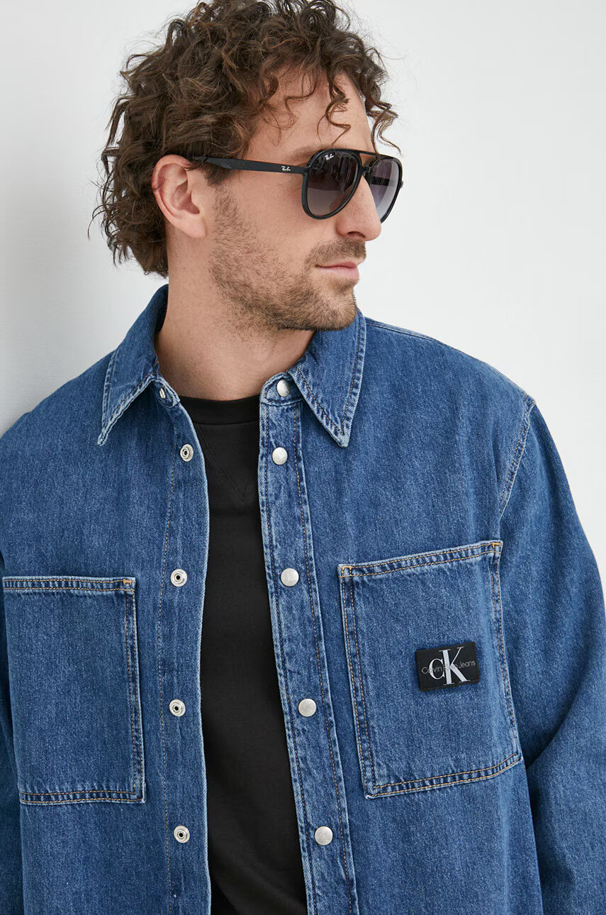 Calvin Klein Jeans Дънкова риза от памук - Pepit.bg