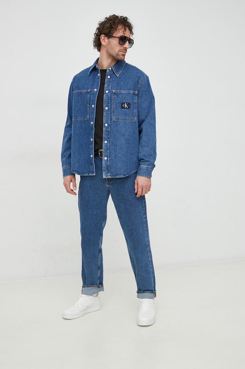 Calvin Klein Jeans Дънкова риза от памук - Pepit.bg