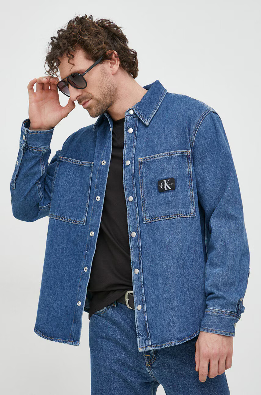 Calvin Klein Jeans Дънкова риза от памук - Pepit.bg