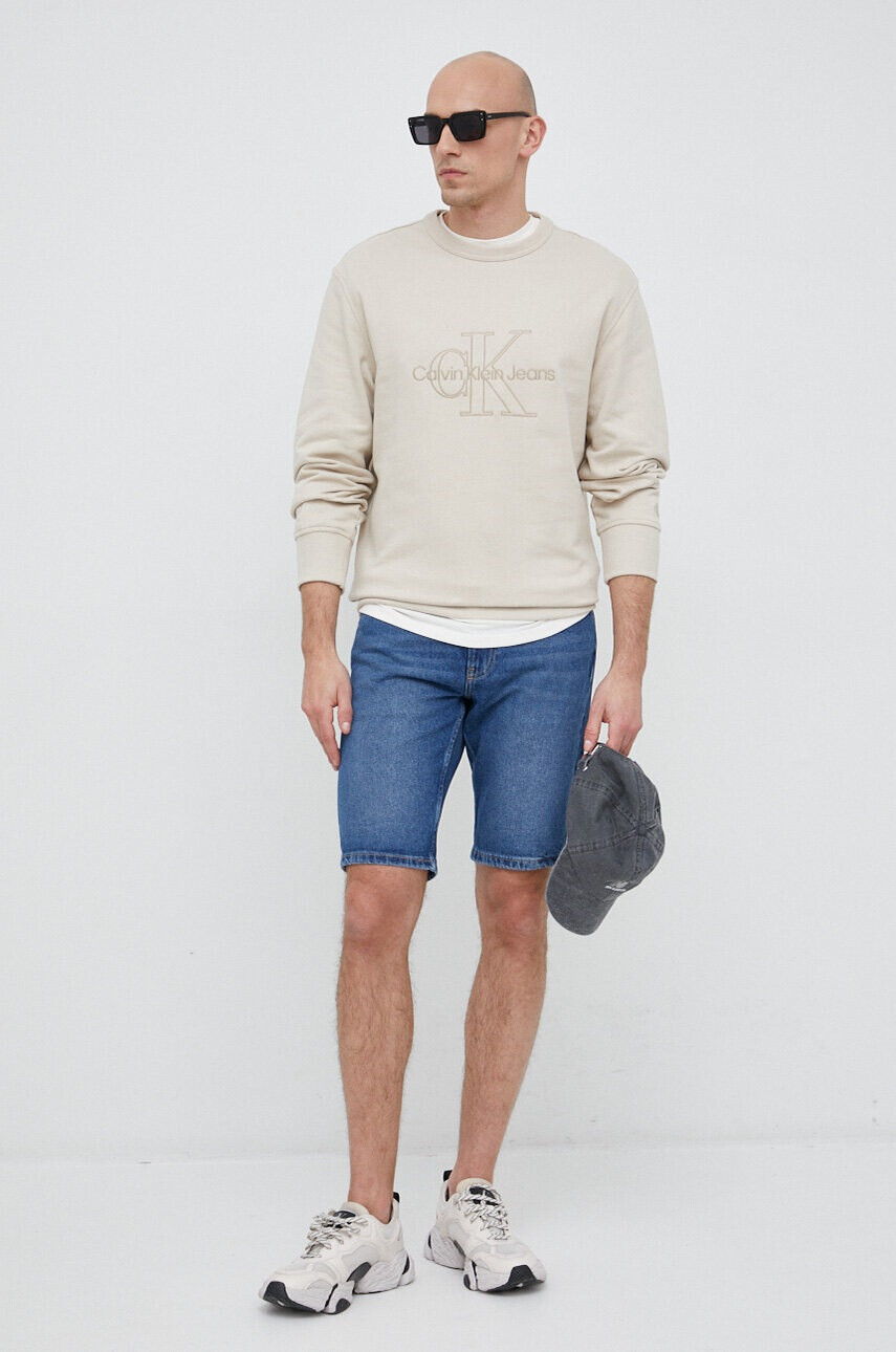 Calvin Klein Jeans Дънкови къси панталони в синьо - Pepit.bg