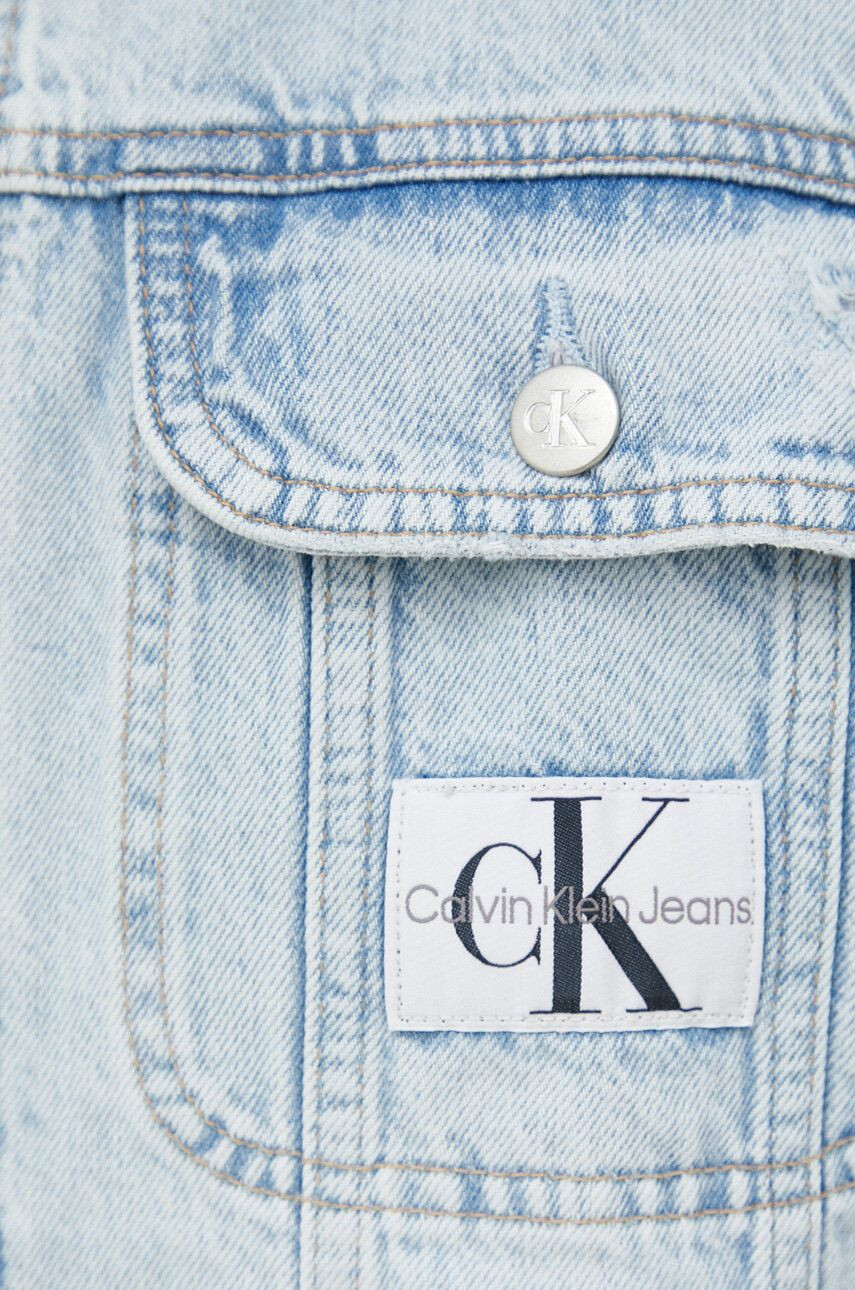 Calvin Klein Jeans Дънково яке в синьо с преходна изолация с уголемена кройка - Pepit.bg